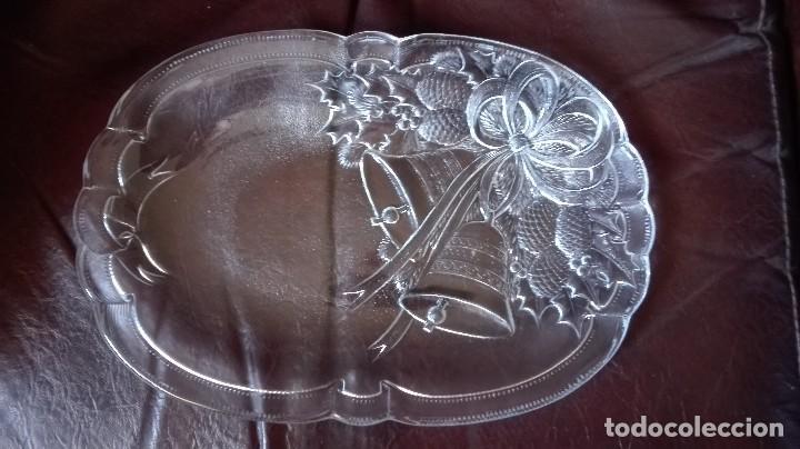 Antig&uuml;edades: Bandeja de cristal navide&ntilde;a - Foto 1