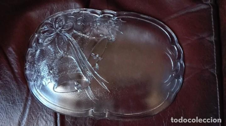 Antig&uuml;edades: Bandeja de cristal navide&ntilde;a - Foto 3