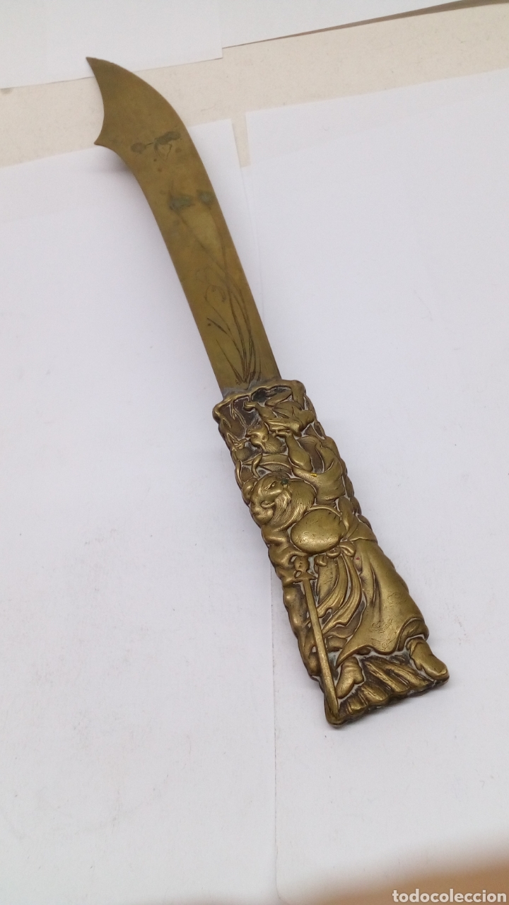 Antig&uuml;edades: Daga Samuray de bronce decorativo - Foto 1
