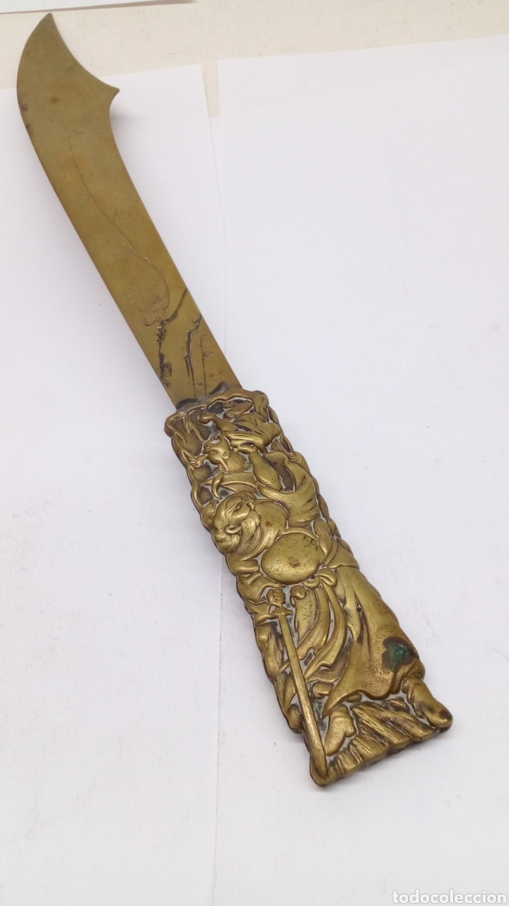 Antig&uuml;edades: Daga Samuray de bronce decorativo - Foto 2