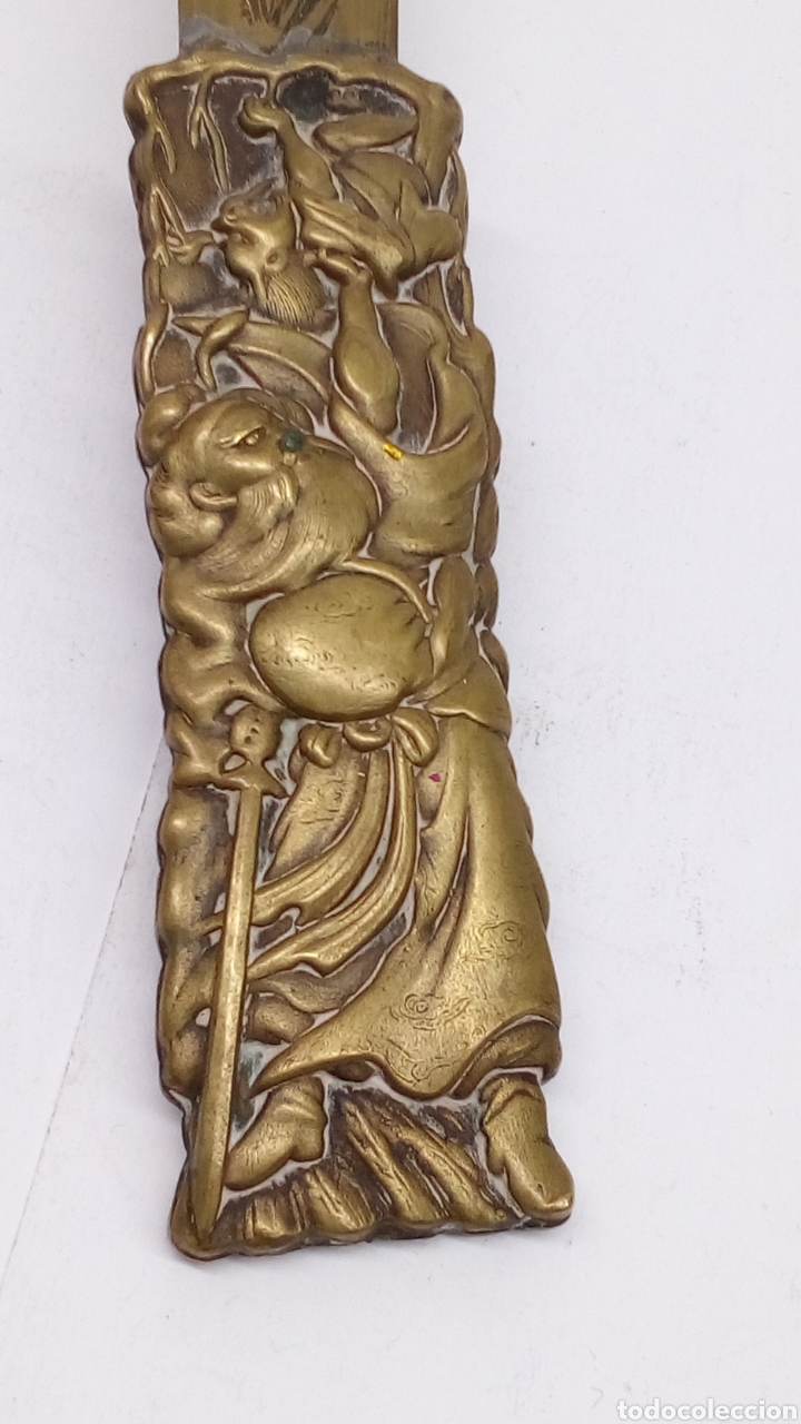 Antig&uuml;edades: Daga Samuray de bronce decorativo - Foto 3