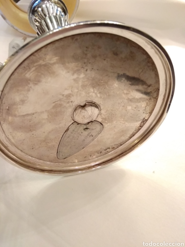 Antig&uuml;edades: Lampara sobremesa plata de ley, 38 cm - Foto 7