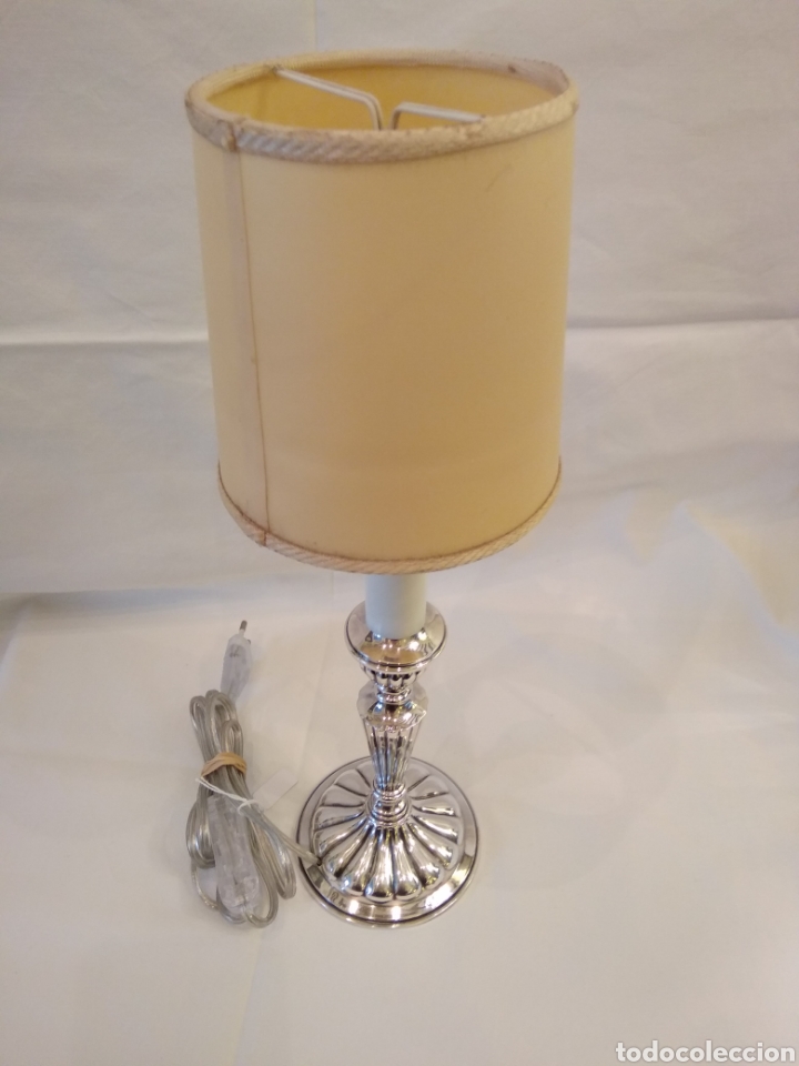 Antig&uuml;edades: Lampara sobremesa plata de ley, 38 cm - Foto 5
