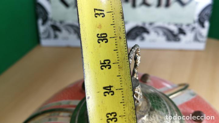 Antig&uuml;edades: LAMPARA DE MESA METAL Y VIDRIO - Foto 36