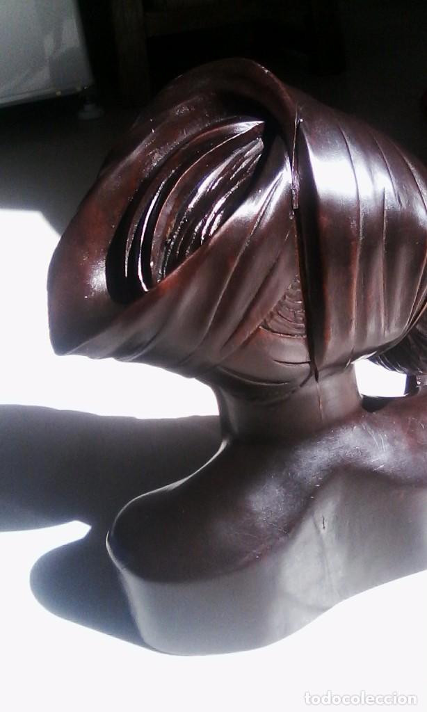 Antig&uuml;edades: busto de madera artdeco - Foto 3