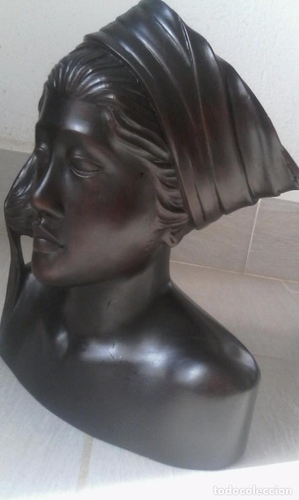 Antig&uuml;edades: busto de madera artdeco - Foto 5
