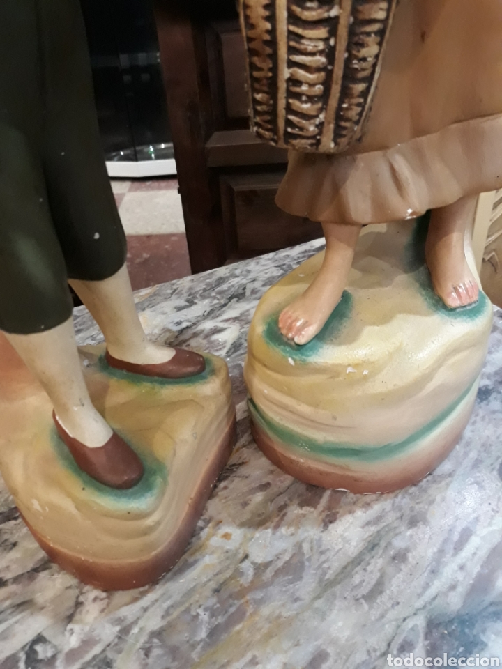 Antig&uuml;edades: Pareja de muchachos en estuco. - Foto 4