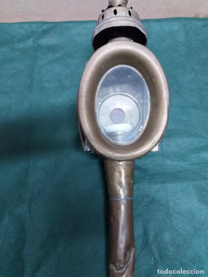 Antig&uuml;edades: FAROL ANTIGUO COCHE CABALLOS - Foto 2