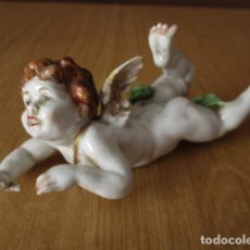 Antigüedades: FIGURA DE ANGEL DE PORCELANA FRANCESA TIPO SEVRES. S.XIX. MARCAS EN LA BASE. VER FOTOS.. Lote 152490838