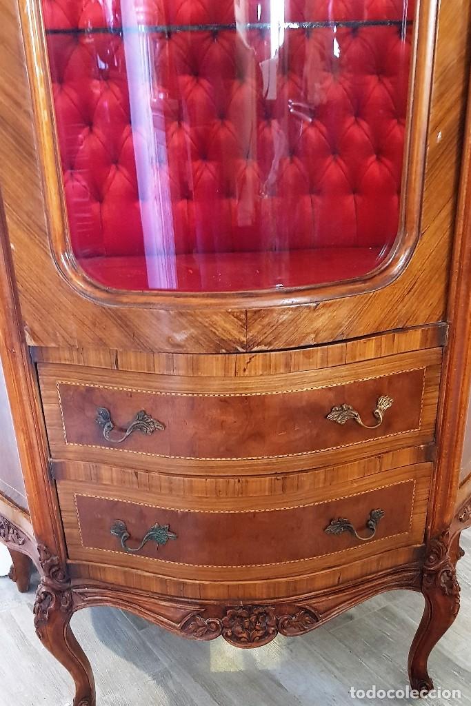 Antig&uuml;edades: VITRINA LUIS XV TAPIZ CAPITONE - Foto 4