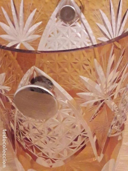 Antig&uuml;edades: Cubitera cristal tallado bicolor - Foto 2