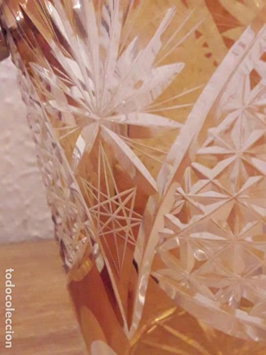 Antig&uuml;edades: Cubitera cristal tallado bicolor - Foto 4