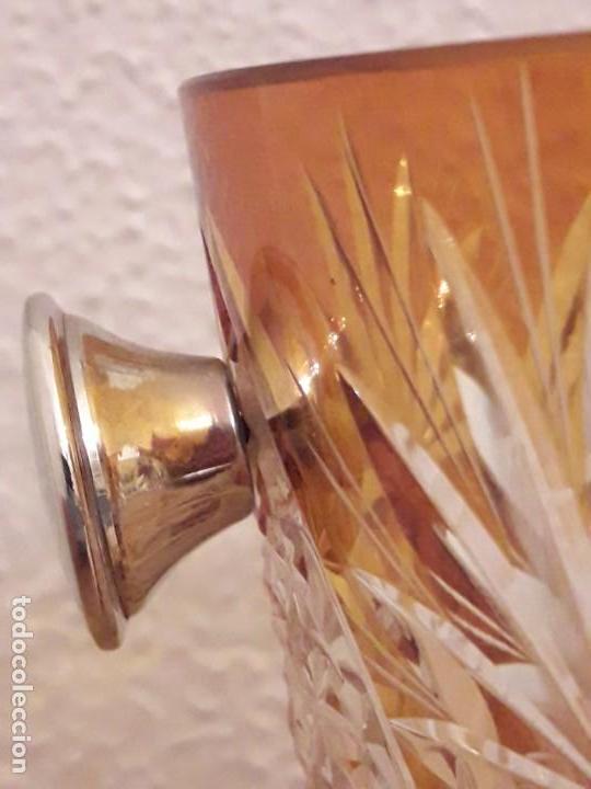 Antig&uuml;edades: Cubitera cristal tallado bicolor - Foto 5