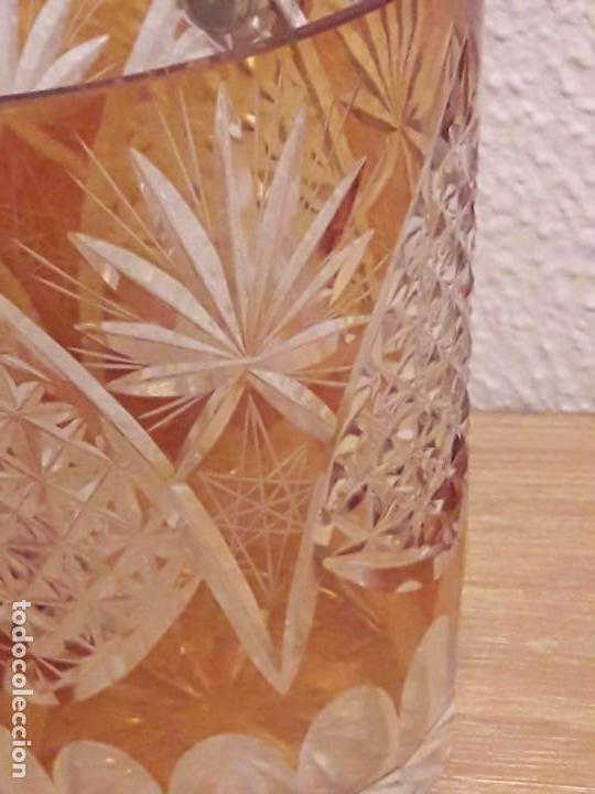 Antig&uuml;edades: Cubitera cristal tallado bicolor - Foto 7