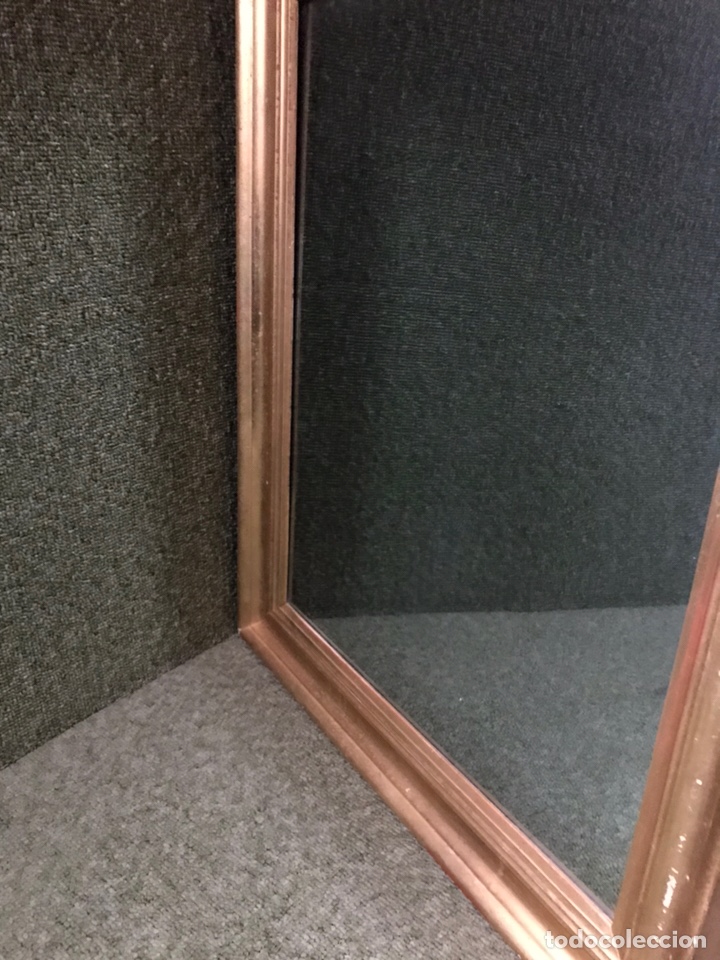 Antig&uuml;edades: ESPEJO DORADO RECTANGULAR DE MADERA - Foto 2