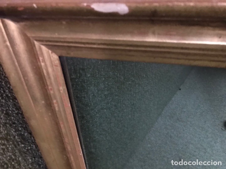 Antig&uuml;edades: ESPEJO DORADO RECTANGULAR DE MADERA - Foto 4