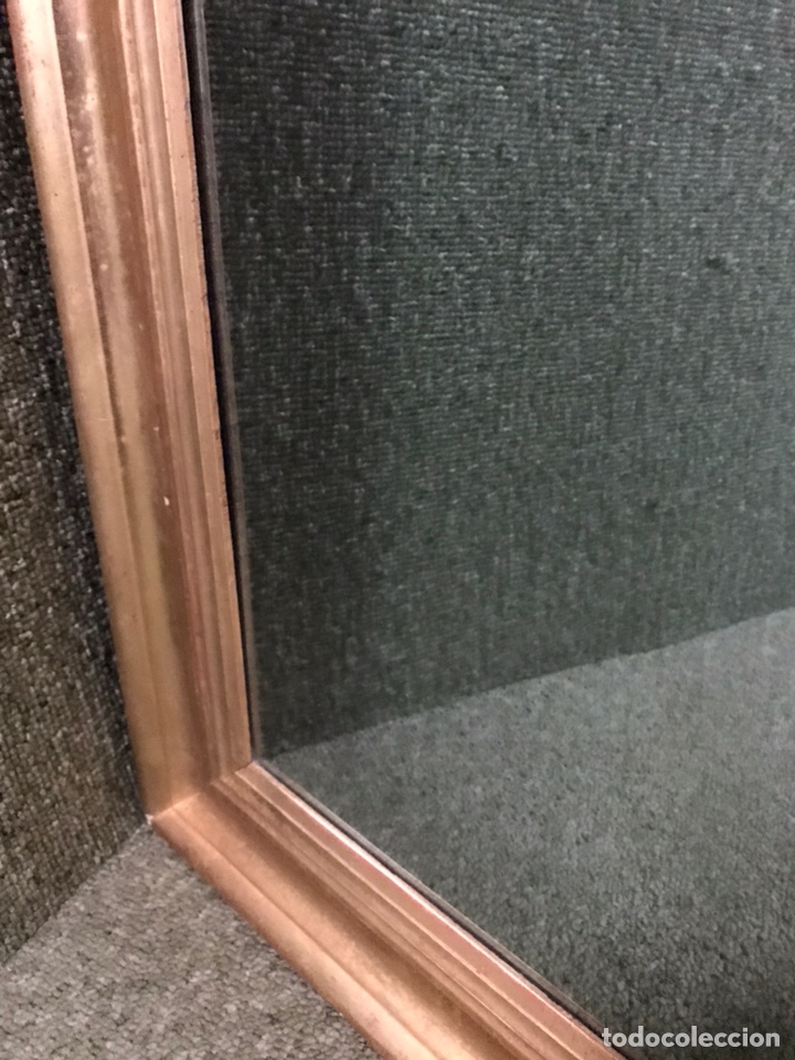 Antig&uuml;edades: ESPEJO DORADO RECTANGULAR DE MADERA - Foto 5