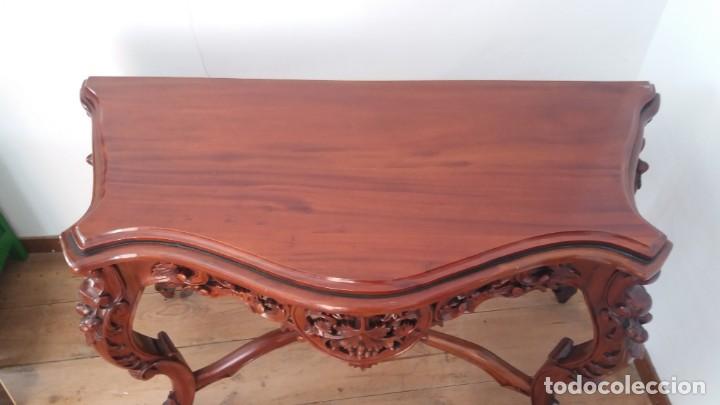 Antig&uuml;edades: Consola de madera de cerezo - Foto 3