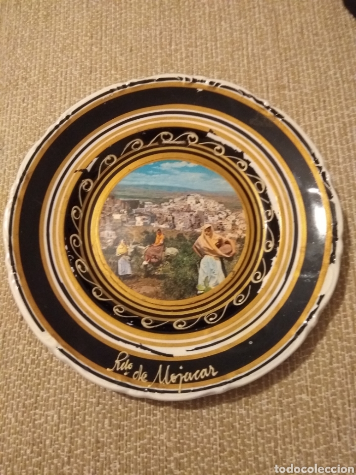 Antig&uuml;edades: Plato. Recuerdo de Mojacar. 20,5 cms &empty; - Foto 1
