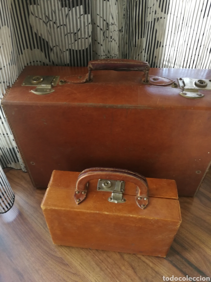 Antig&uuml;edades: ANTIGUO SET DE MALETAS DE TOCADOR - Foto 1