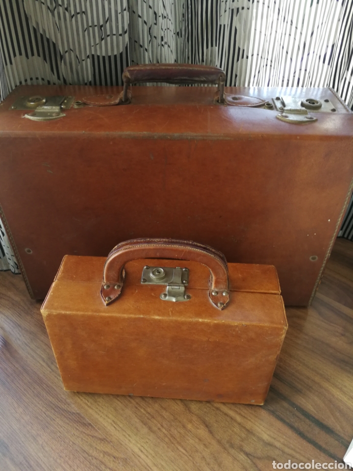 Antig&uuml;edades: ANTIGUO SET DE MALETAS DE TOCADOR - Foto 8
