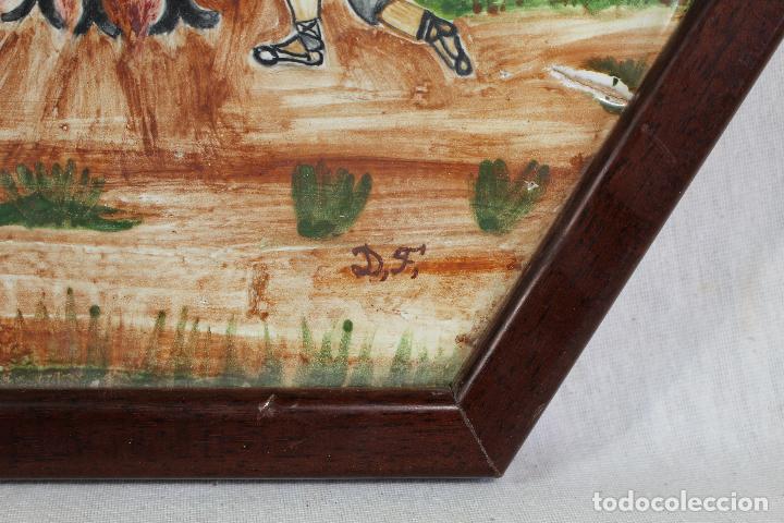 Antig&uuml;edades: azulejo valenciano exagonal - Foto 5