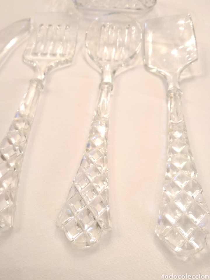Antig&uuml;edades: Set de cubiertos de cristal tallado - Foto 2