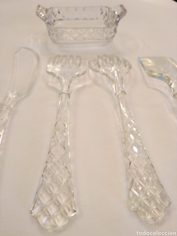Antig&uuml;edades: Set de cubiertos de cristal tallado - Foto 6