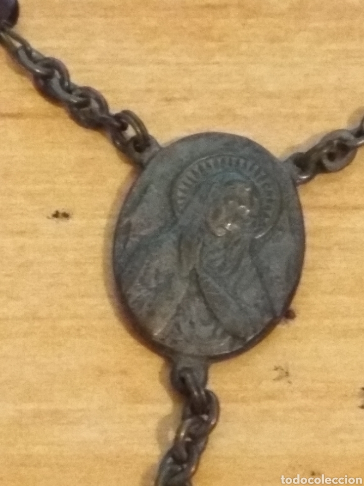 Antig&uuml;edades: Peque&ntilde;a medalla de rosario. - Foto 1