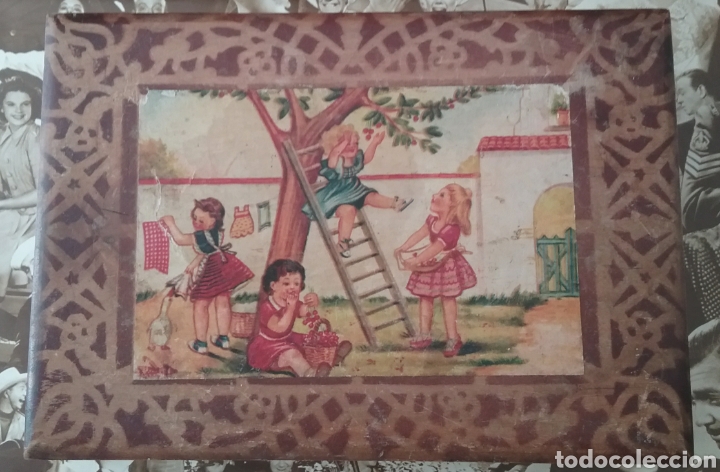 Antig&uuml;edades: Antiguo TOCADOR, Costurero, Joyero CAJA MADERA 22 X 15'5 X 6