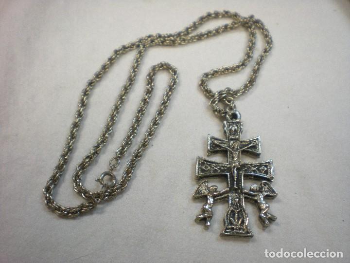 Antig&uuml;edades: CRUZ DE CARAVACA CON CADENA 5X3CM - Foto 3