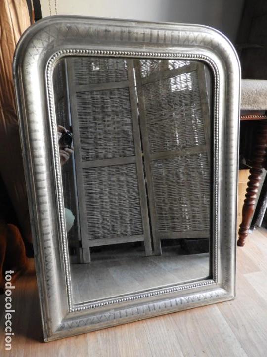 Antig&uuml;edades: ESPEJO ANTIGUO CON ACABADO EN PAN DE PLATA - Foto 2