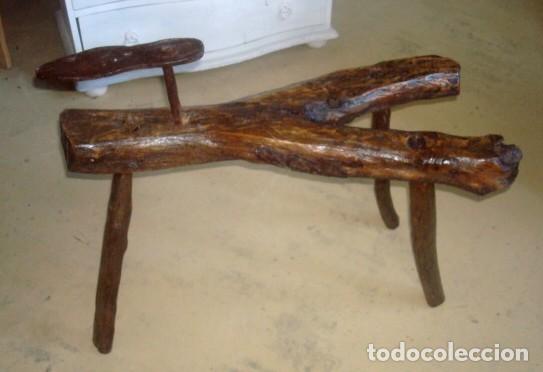 Antig&uuml;edades: Banco rustico antiguo de zapatero - Foto 1