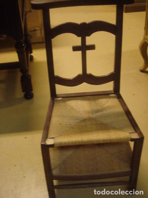 Antig&uuml;edades: Reclinatorio con asiento, rustico antiguo - Foto 1