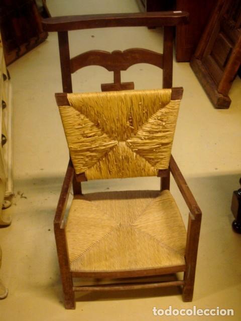 Antig&uuml;edades: Reclinatorio con asiento, rustico antiguo - Foto 3