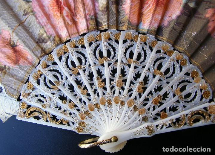 Antig&uuml;edades: ABANICO ANTIGUO, MIDE PROXIMADAMENTE 43 CM - Foto 2