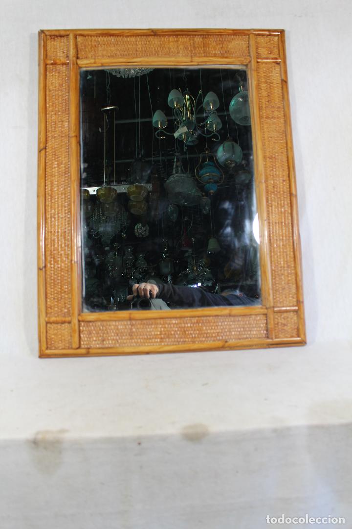 Antig&uuml;edades: espejo de bamb&uacute; - Foto 1