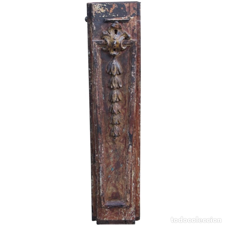 Antiquit&eacute;s: Portugu&eacute;s Siglo XVIII, &eacute;poca barroca, balaustre / pedestal de madera policromada
