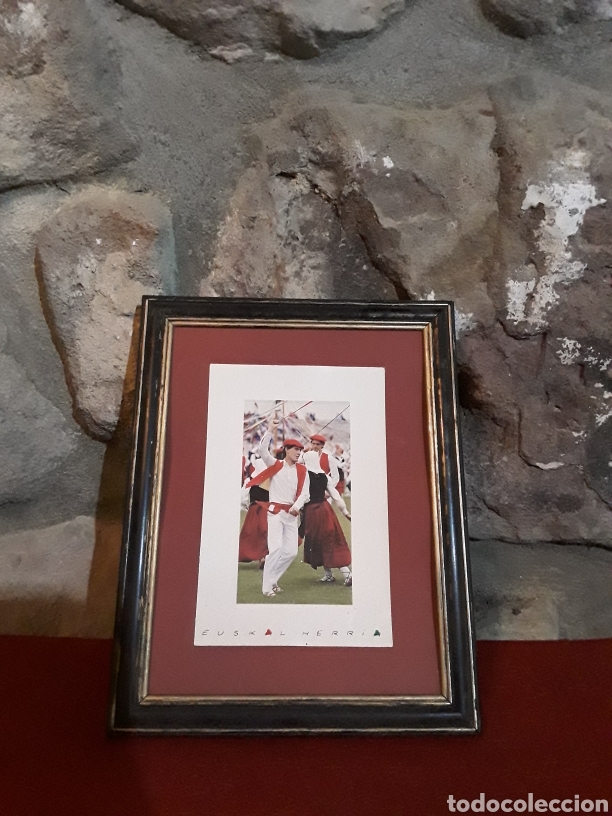 Antiques: Marco con foto de vascos