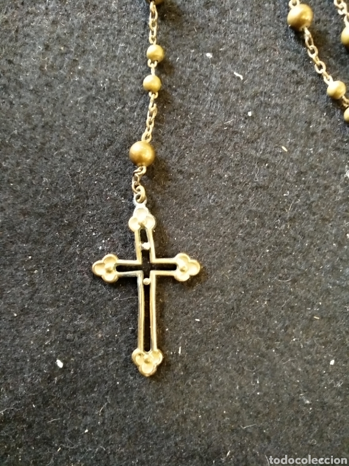 Antig&uuml;edades: Rosario de bronce, 33cm de largo - Foto 2