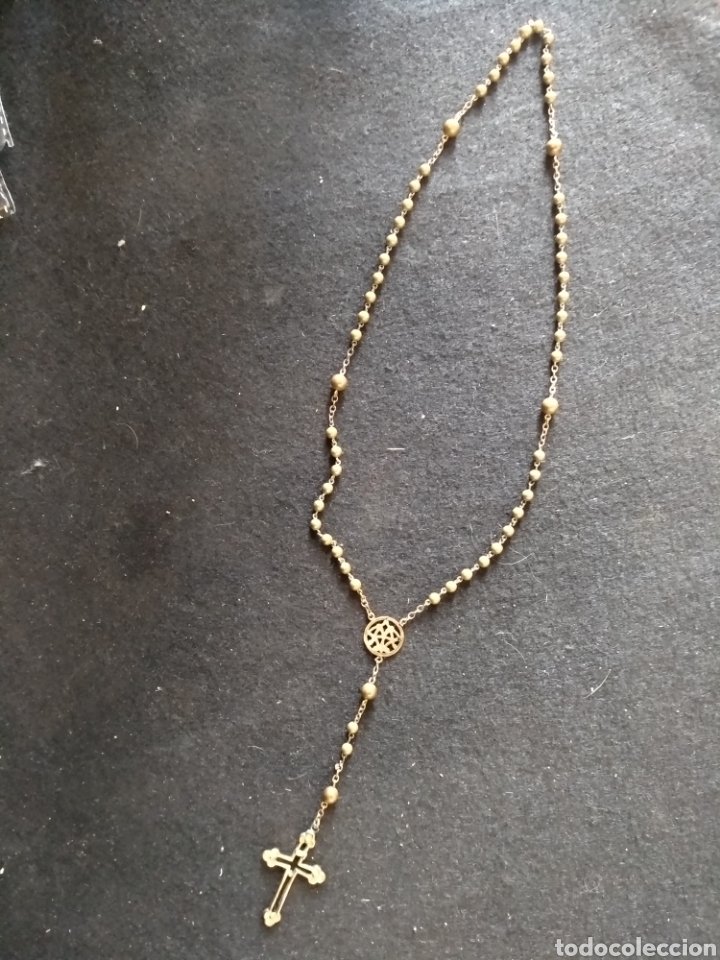 Antig&uuml;edades: Rosario de bronce, 33cm de largo - Foto 5