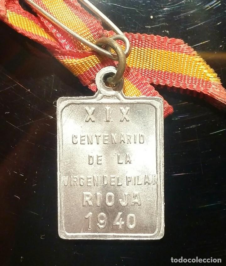Antig&uuml;edades: Medalla XIX centenario de la Virgen del Pilar - Foto 2