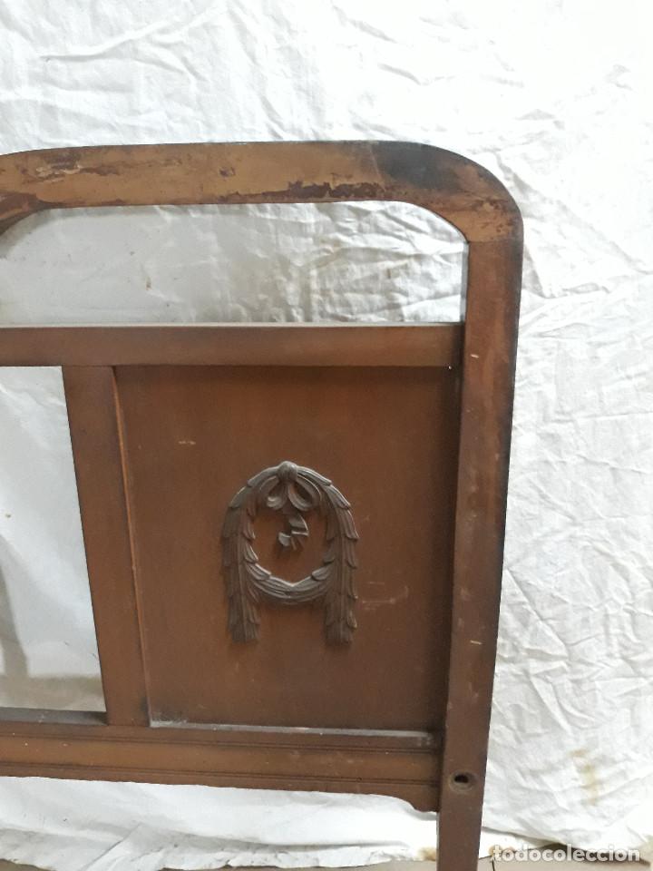 Antig&uuml;edades: CABECERO CAMA PPIOS XIX - Foto 2