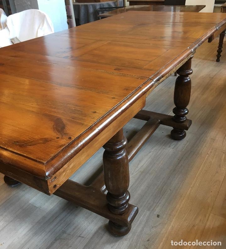 Antig&uuml;edades: Mesa extensible de pino - Foto 5