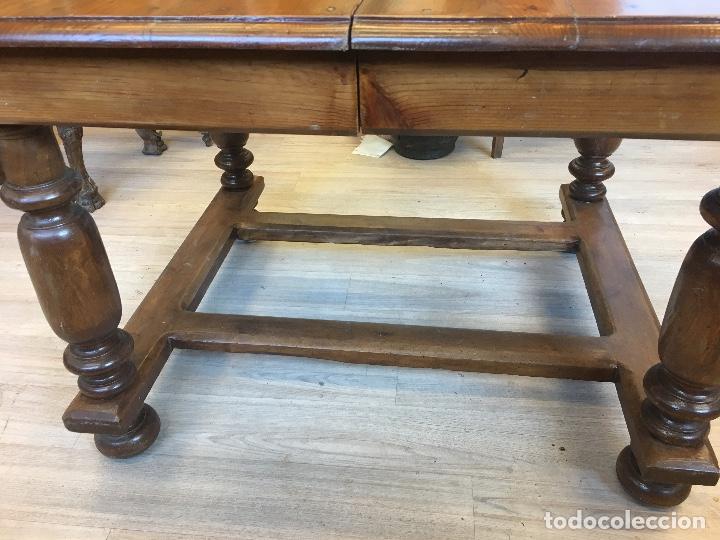 Antig&uuml;edades: Mesa extensible de pino - Foto 8
