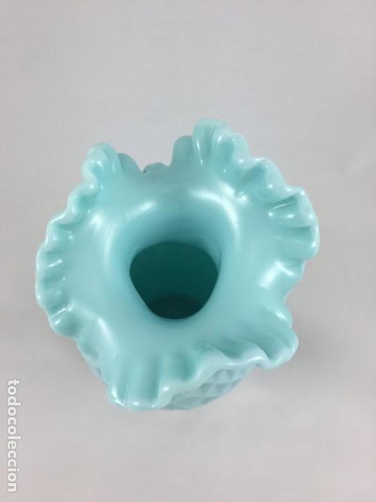 Antig&uuml;edades: JARRON OPALINA AZUL ISABELINO - Foto 5