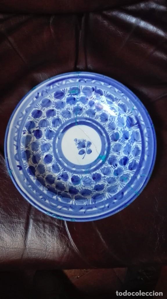 Antig&uuml;edades: Plato de Manises siglo 19  azul - Foto 1