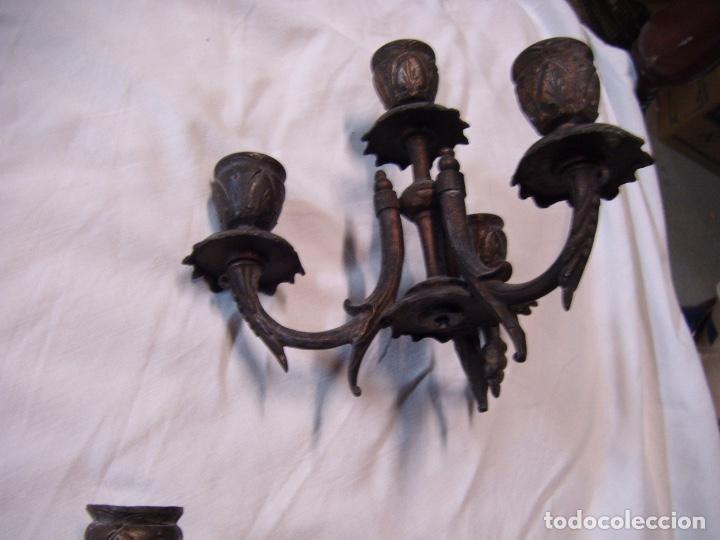 Antig&uuml;edades: Pareja de candelabros de sobre mesa - Foto 4