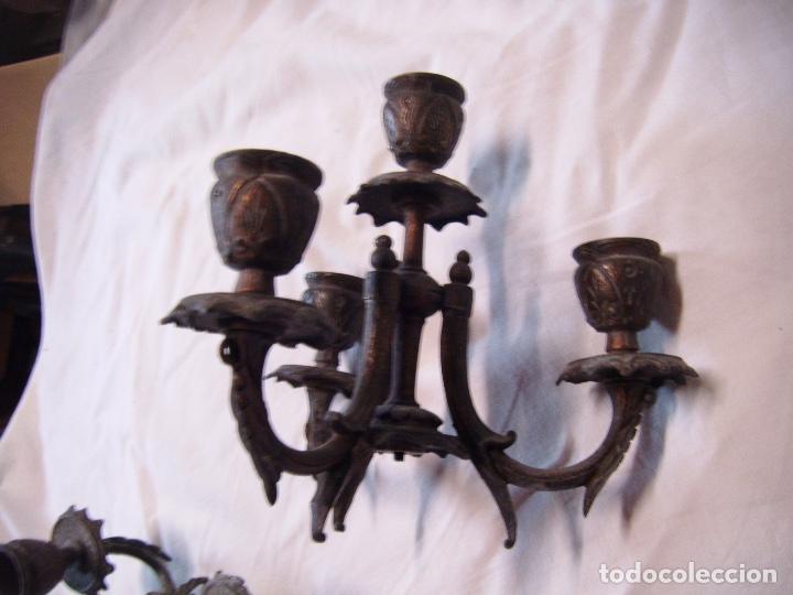 Antig&uuml;edades: Pareja de candelabros de sobre mesa - Foto 5