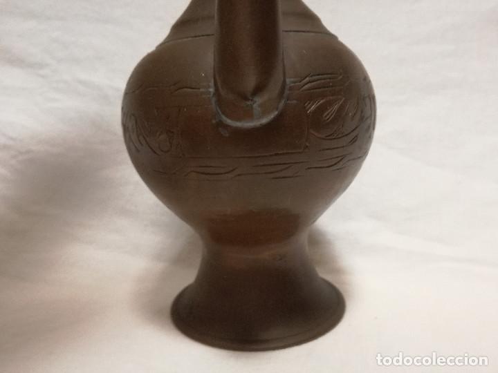 Antig&uuml;edades: TETERA DE COBRE CON HERRAJES DE LATON / BRONCE - Foto 4